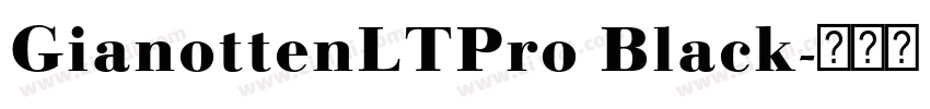 GianottenLTPro Black字体转换 GianottenLTPro Black字体转换